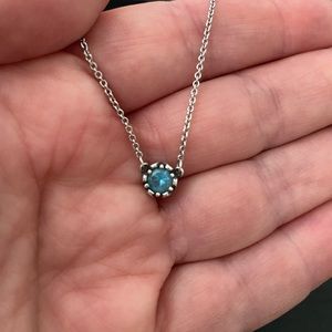 Blue topaz and sterling silver necklace